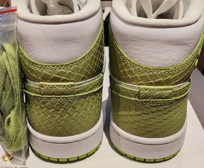 Nike Air Jordan 1 Mid SE Green Python DV2959-113 Women's Size 9.5