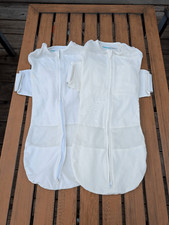 Happiest Baby SNOO Smart Sleeper Swaddle baby Size large lot of 2 white cream