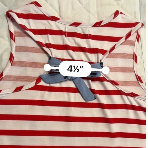Crown & Ivy Striped Tank Dress Sleeveless Casual Red White Kids Size L - Picture 6 of 8