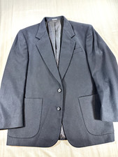 Oscar de la Renta 42R Black Very Soft 2Btn Blazer Jacket Sport Coat 2478
