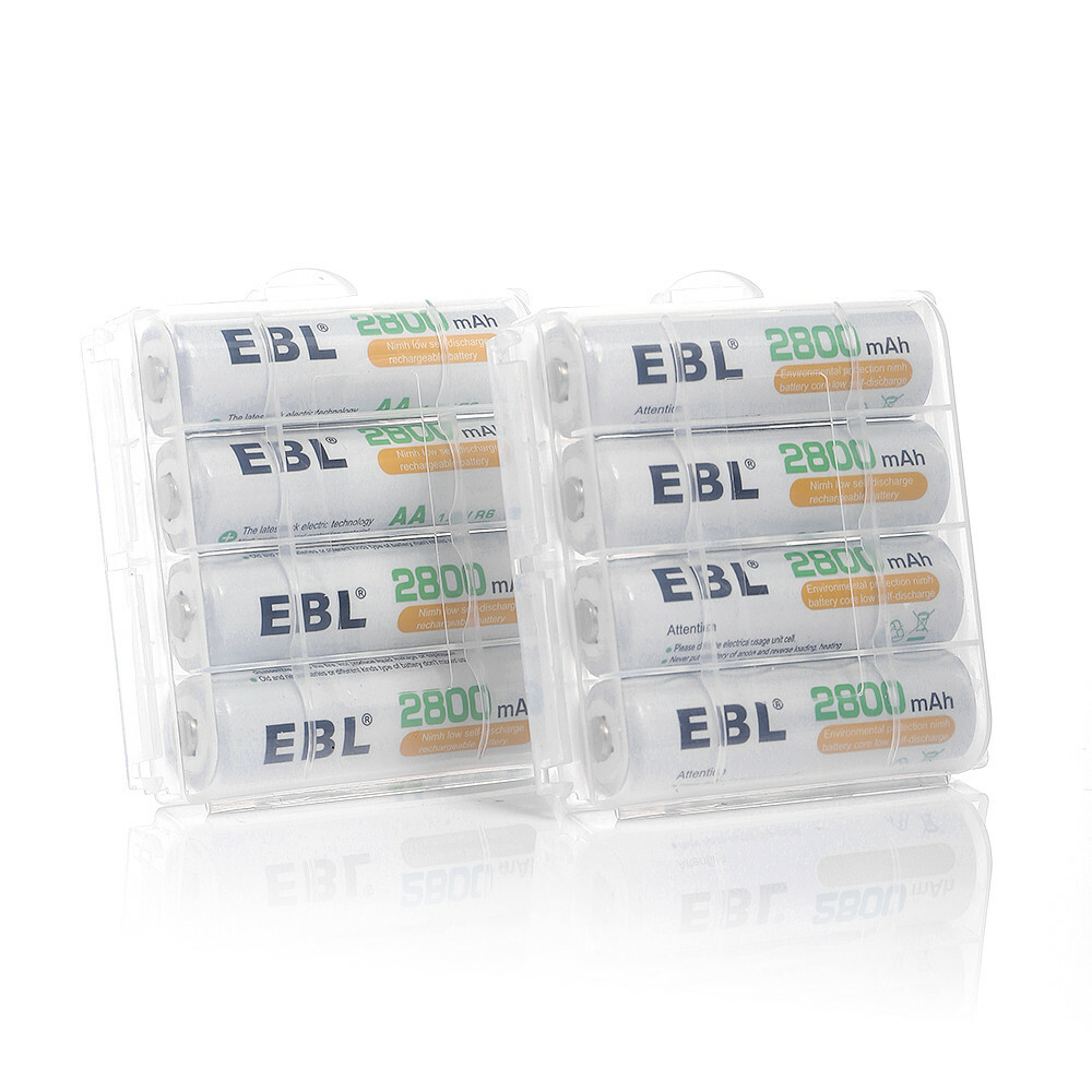 EBL 4/8/12/16 Pack AA AAA NIMH 800/1100/2300/2800mAh Rechargeable
