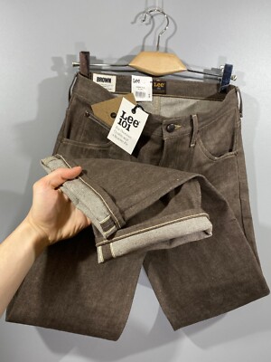NEW ! LEE 101 Dry 'L953BR41' Men's Japanese Selvedge Denim 14 oz