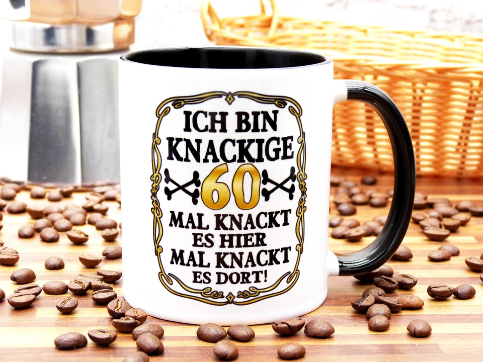 Geschenkidee zum 60. Geburtstag Frau Mann Tasse lustige Arbeitskollegen Kollegin - Bild 2 von 4