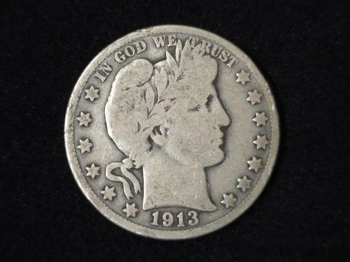 1913-S Barber Silver Half Dollar Very Good 60402