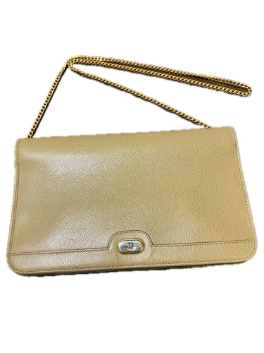 Sac bandoulière Christian Dior cuir authentique beige moyen femme France 115739