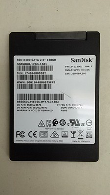 SanDisk SD8SB8U-128G X400 128 GB 2.5 in SATA III Solid State Drive