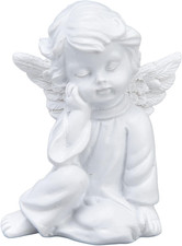 Angel Garden Statue Cherub Statue Synthetic Material Lovely White Baby Figurines