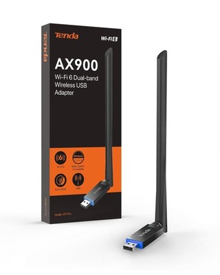 Tenda USB WLAN Stick Adapter AX900 Dualband 5G/2.4G 6dBi Antenne MU-MIMO WPA2