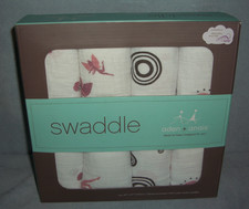 NEW aden anais 100 Cotton Muslin Large Swaddle Blankets 47" X 47" Pack of 4