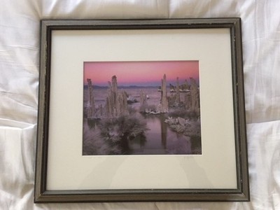 Vern Clevenger Signed Photograph  Pink Dusk at Mono Lake  COA   Limited Edition