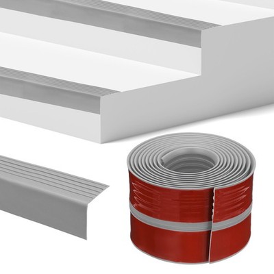 Für 10FT Gummi Vinyl Trittnase, Treppenumrandung [grau, 4,8 cm]