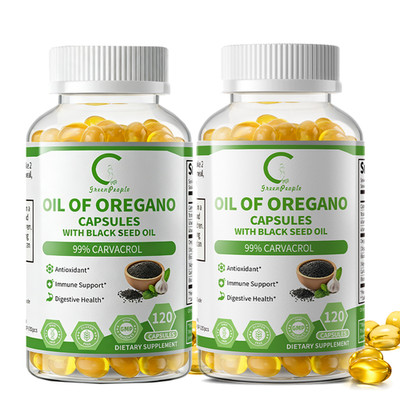 Oil of Oregano & Black Seed Softgels with Carvacrol Digestive Immune Support