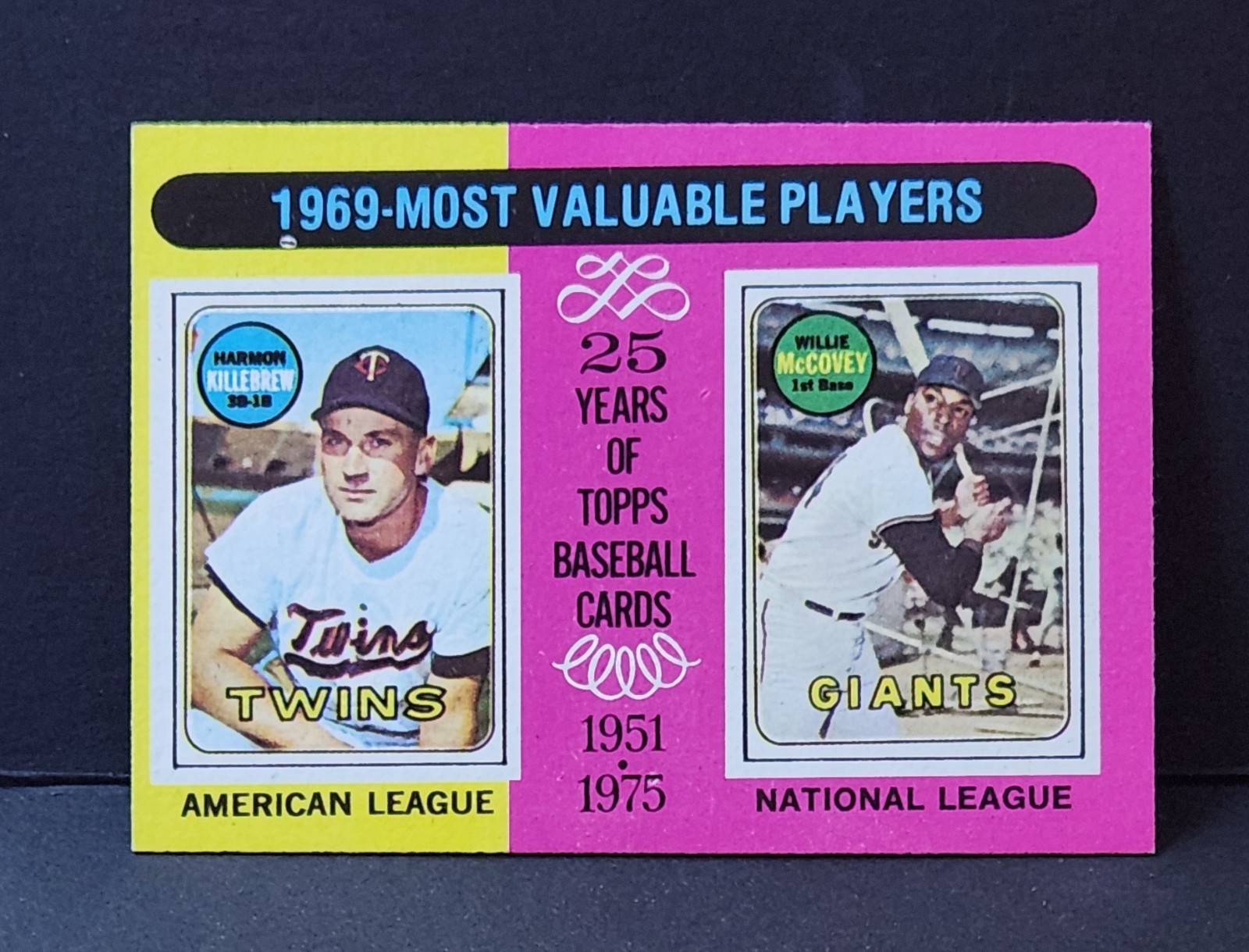 1975 Topps Set-Break #207 1969 Mvp'S Killebrew, McCovey HOF NM-MT OR BETTER 