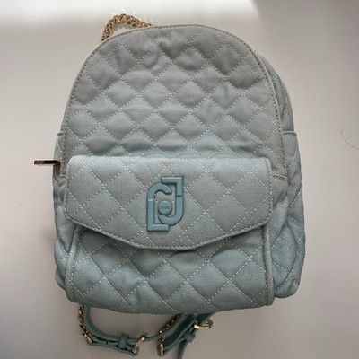 LIU JO Rucksack, Stoff und Lederimitation, hellblau