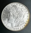 1886 Morgan Silver Dollar Blast White BU Gem