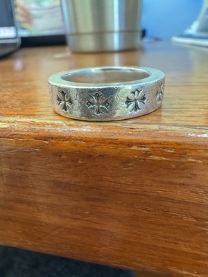 CHROME HEARTS SPACER RING 2003 size 8 .925 used plus cross and CH
