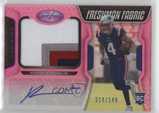 2022 Certified Freshman Fabric Signatures Mirror Pink Pierre Strong Jr Auto 7xr