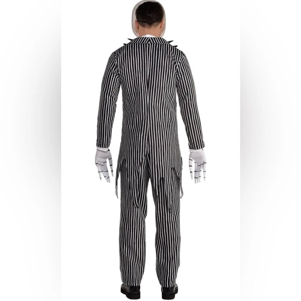 Jack Skellington Halloween Costume The Nightmare Before Christmas Adult 4XL New - Image 3 of 4