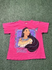 Rare 1990 pocahontas double sided tshirt size kids 10/12 rare single stich