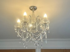 Stunning BHS Edith 5 tyarm crystal chandelier with LED lights