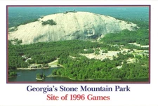 Georgia's Stone Mountain Park Site of 1996 Games Aerial View Vintage Postcard