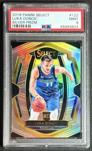 2018 PANINI SELECT SILVER PRIZM #122 LUKA DONCIC ROOKIE RC LAKERS PSA 9 MINT