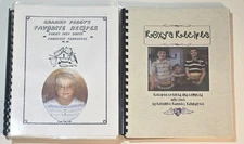 Vintage Family Cookbooks Lot of 2 Spiral Bound Community Recipes Photos 