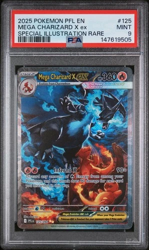 Mega Charizard X EX 125/094 PSA 9 phantasmal Flames Pokemon Card Game