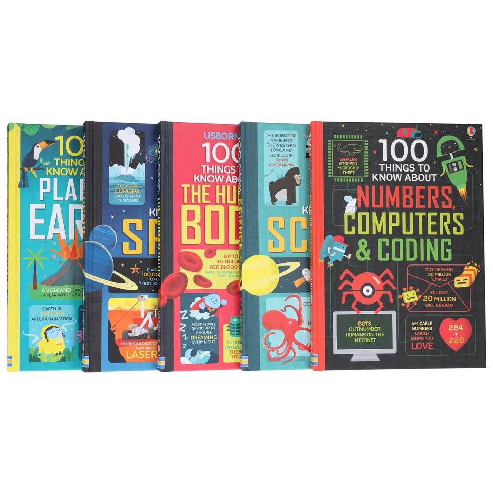 Usborne 100 Things to Know 5 Books Hardback Collection - Age 5-7 - By Alex Frith - Image 4 of 4