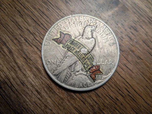 1927 Silver Dollar,  Powder House Lodge, Black Hills sticker