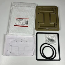 NEW Wiremold Legrand FPCTCBS Flanged Cutout Top FloorPort Floor Port Cover Brass