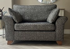 Habitat Gracie Fabric Cuddle Chair - Charcoal