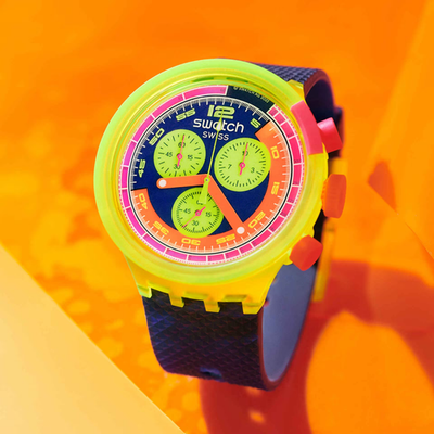 swatch 時計 Swatch Neon To The Max Multicolor Watch SB06J100 for sale online