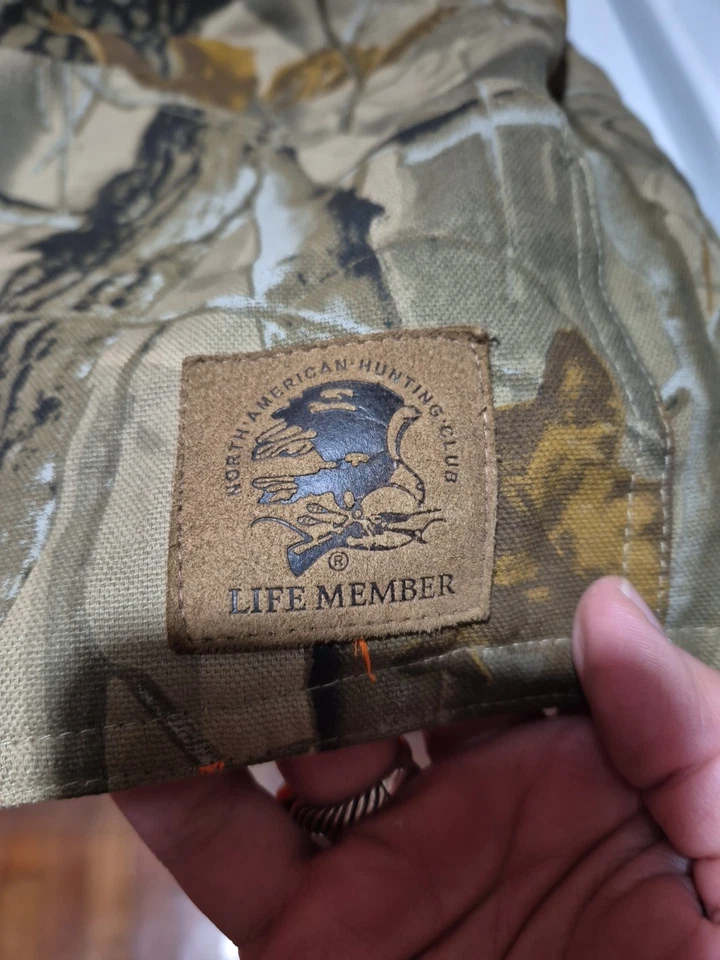 Mens 2x Bob Alken Camo Blaze Orange Reversable Vest NAHC Life Member Patch - Image 2 of 4