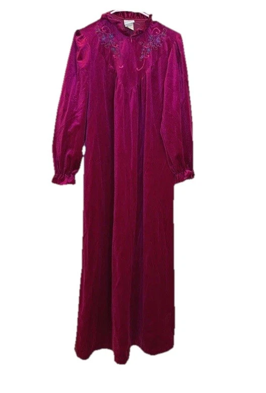 Abrigo de Colección Gilligan O'Malley Rosa Terciopelo Tumbona Bordado Floral Talla Pequeña Foto 2 de 4