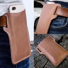 Men Cell Phone Belt Pack Bag Loop Waist Holster Pouch Case  Leather Wallet Cover
