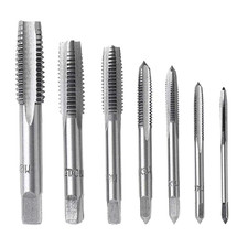7pc M3-M12 Metric Thread Tap Set Nitriding Coated HSS Spiral Point Machine Taps