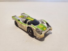 Vintage TYCO HO 917 Porsche 4 Slot Car Chrome/Green/Yellow