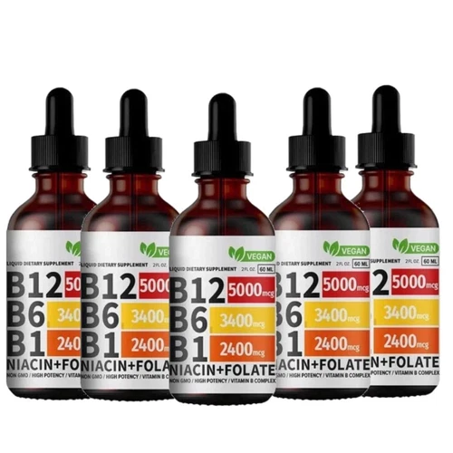 Vitamin B12 and B6 Liquid Drops, B12 Sublingual B Complex - B12 5000mcg 60ml - Picture 19 of 19