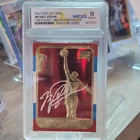 Fleer 1998 23KT Gold Michael Jordan 1986 Rookie Red Holo Auto WCG 10