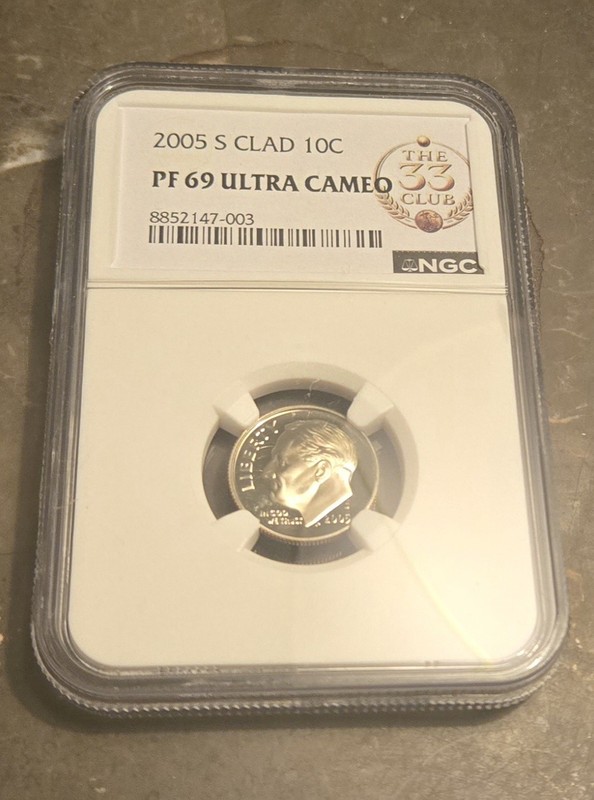 2005-S Roosevelt Dime — NGC PF69 Ultra Cameo