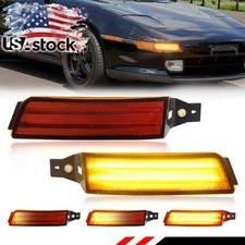 2X Amber Dynamic LED Parking Turn Signal Lights For 91-95 Toyota MR-2 MR2 SW20