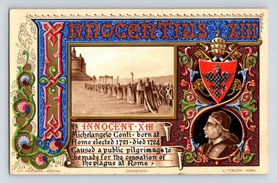 Religion: Papst Innozenz X111. Rom. Vatikan. Lithographie. Unbestellte Postkarte.