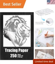 Tracing Paper Sheet Pack 250 Sheets for Drawing Sketching Painting Arts Crafts