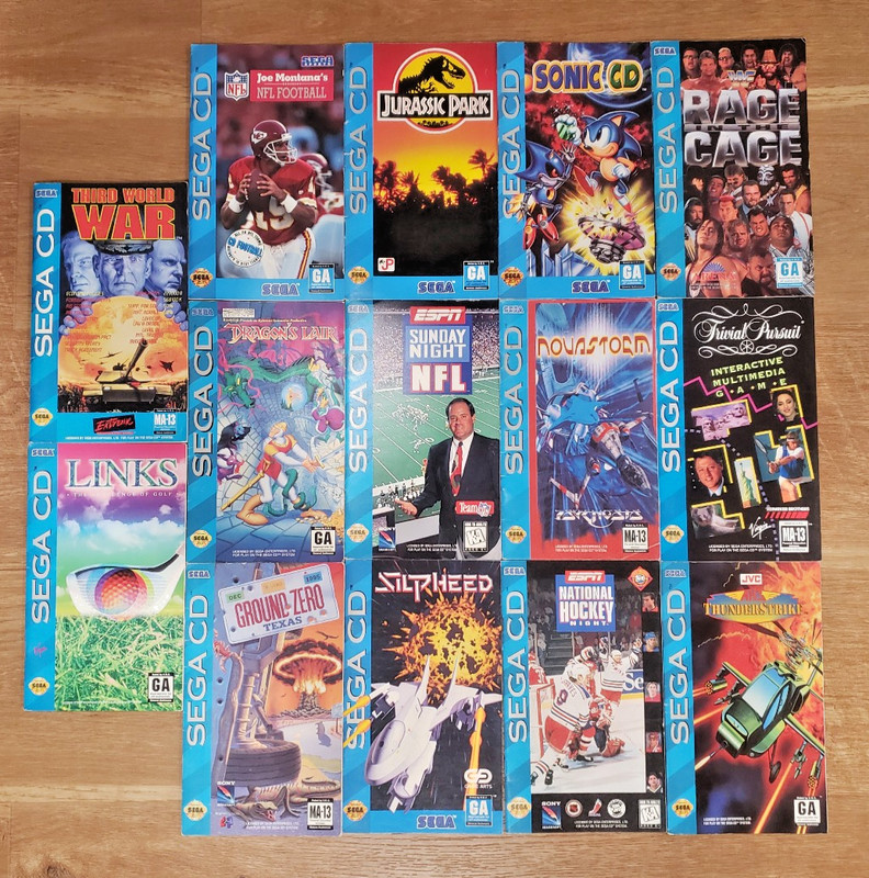 SEGA CD manual lot of 14 | Sonic CD, Novastorm, Dragons Lair | Manual Only