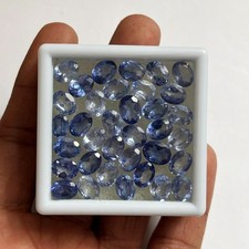 Ceylon Natural Blue Sapphire 9 Pcs 7x5 mm Oval Cut CERTIFIED Loose Gemstone Lot