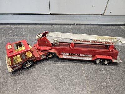 Vintage Nylint Metall Muskel Metall Antenne Haken & Leiter Feuerwehr Restauration 