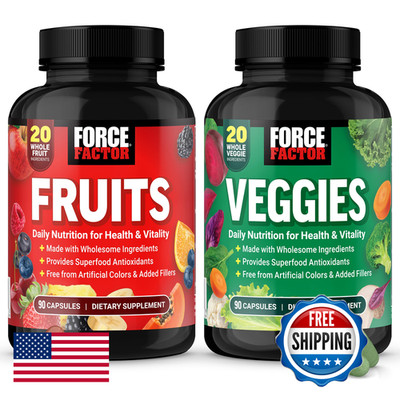 Force Factor Fruits Veggies Fruit Vegetables Supplements For Adults Superfood