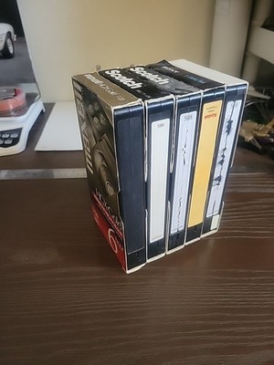 Used VHS tapes. HAVE BEEN RECORDED ON. COULD BE USED TO RECORD AGAIN. LOT OF 5