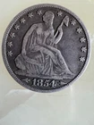 U.S. 1854 -O Liberty Seated Half Dollar 50 Cent Coin